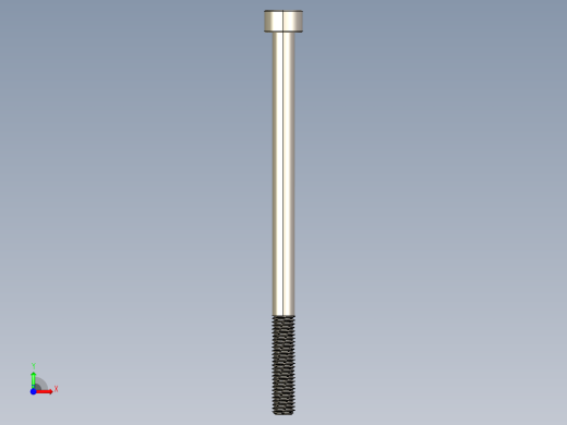 Screw_DIN_912_M5x85_A2.STEP公制内六角螺钉前视缩略图