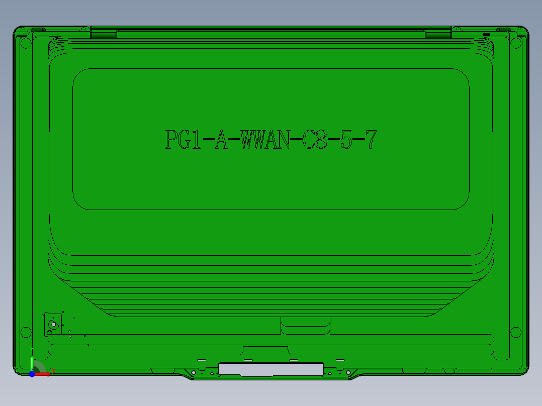 小尺寸电脑精铣外形程序模型前视图