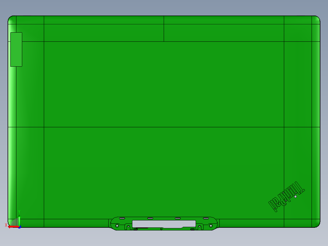 小尺寸电脑精铣外形程序模型后视图