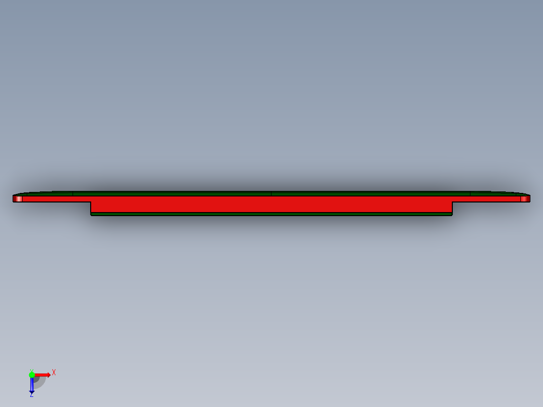 小尺寸电脑精铣外形程序模型俯视图