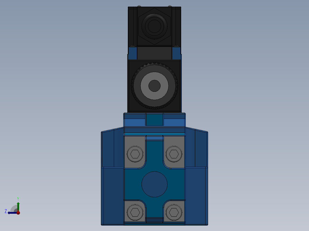 FWH-04交流线盒式电液换向阀后视图