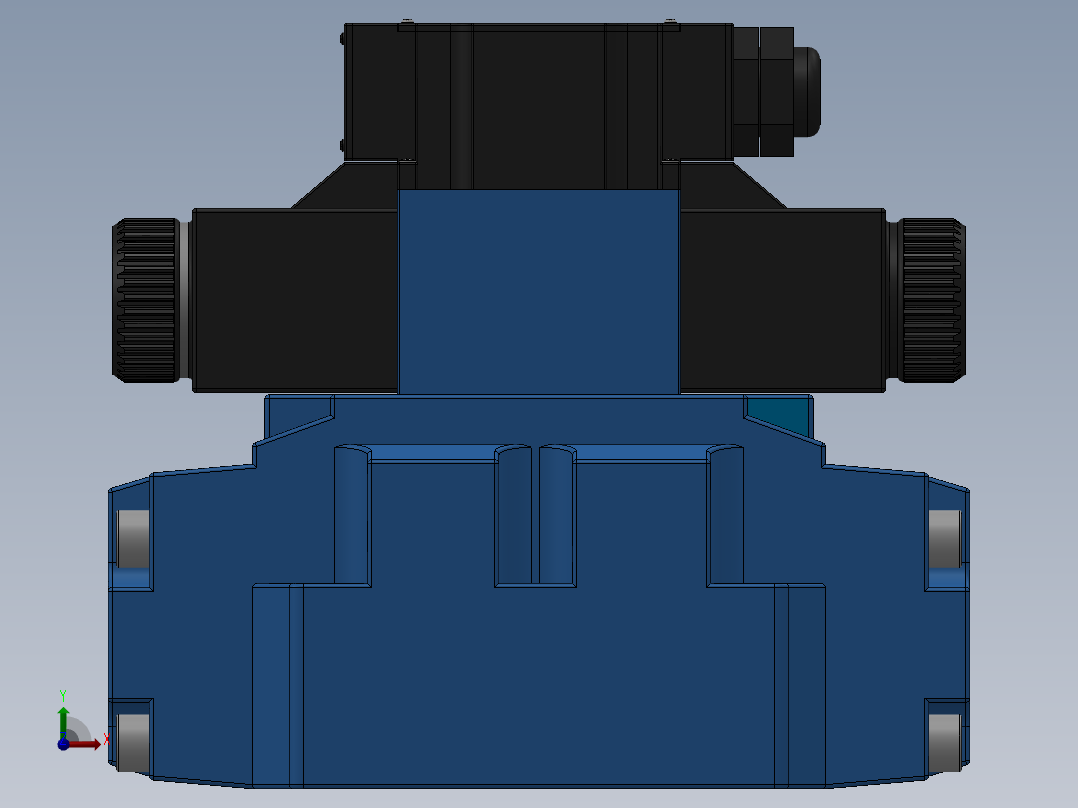 FWH-04交流线盒式电液换向阀右视图