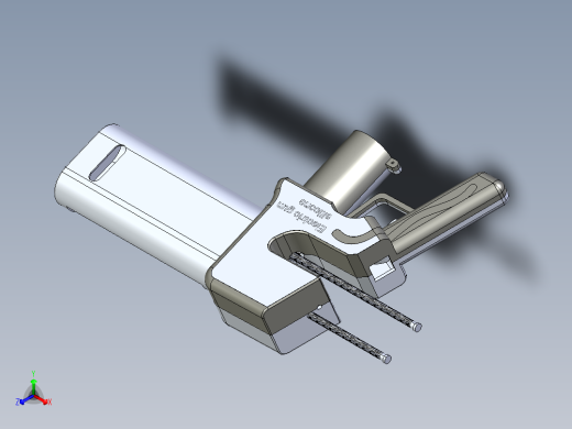 美缝胶枪正等轴测缩略图