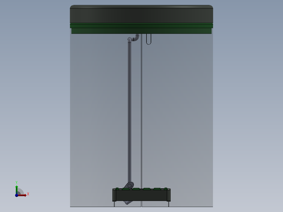 脚踏式垃圾筒前视图