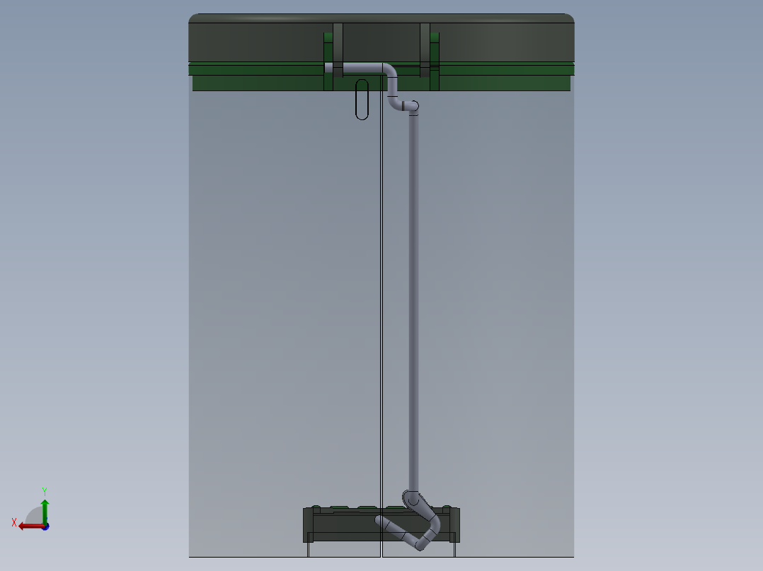 脚踏式垃圾筒后视图