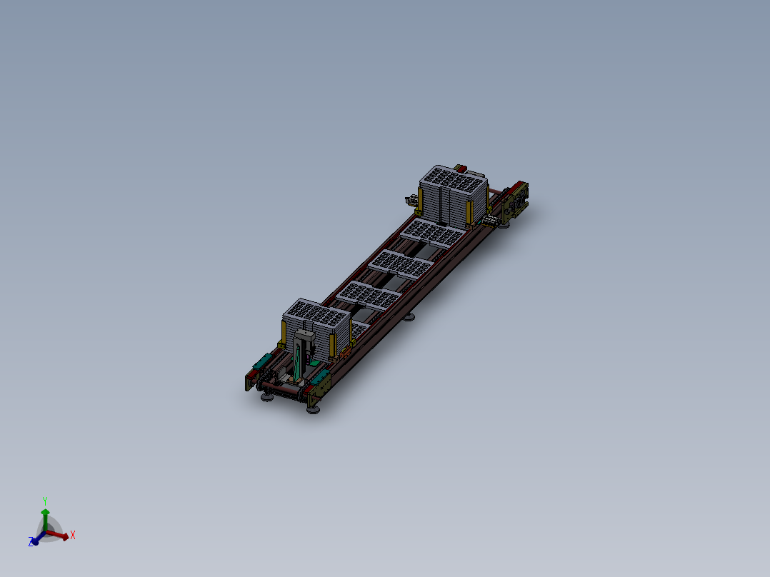 伺服定位托盘自动空盘拆垛满盘码垛倍速链输送系统