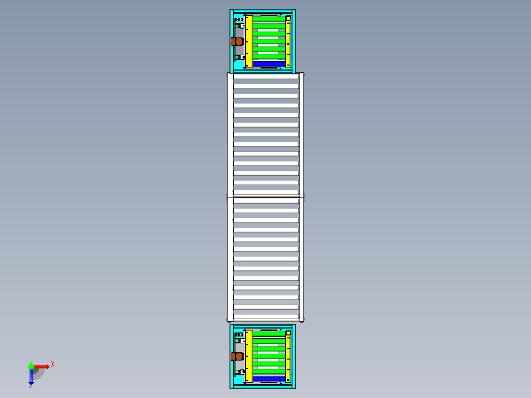 双层滚筒线设计俯视图