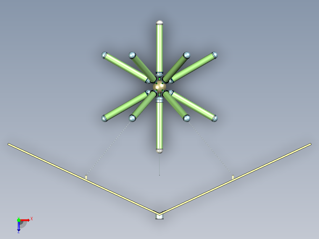 爆炸型吊灯俯视图