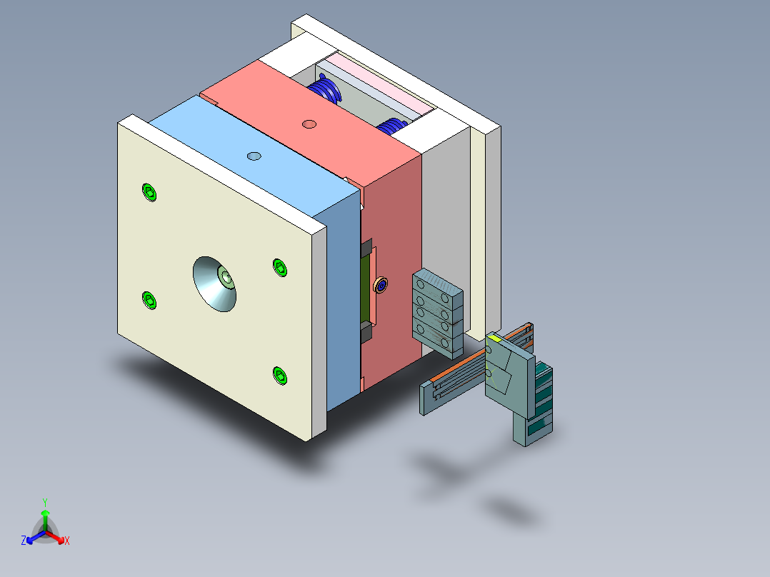 感应头配件（多腔拼模）正等轴测图