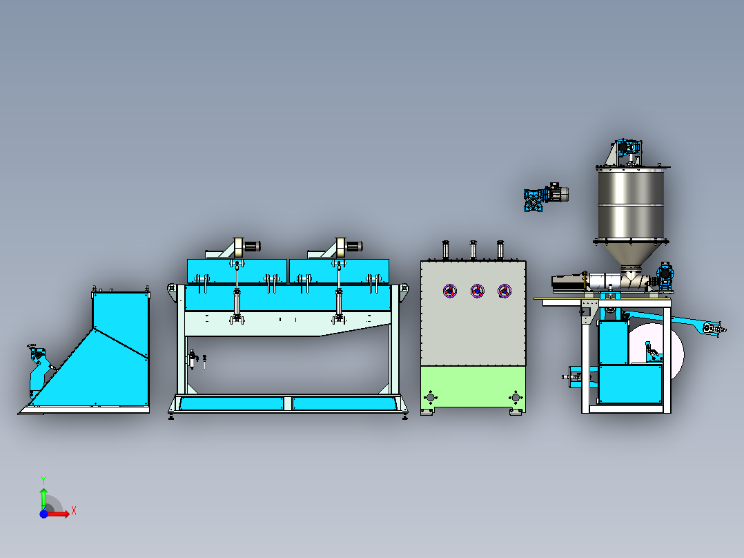 A2004573-木质聚合物复合材料生产线前视图