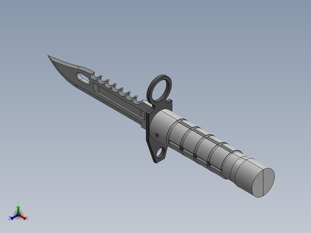 刺刀、刀(24)正等轴测图