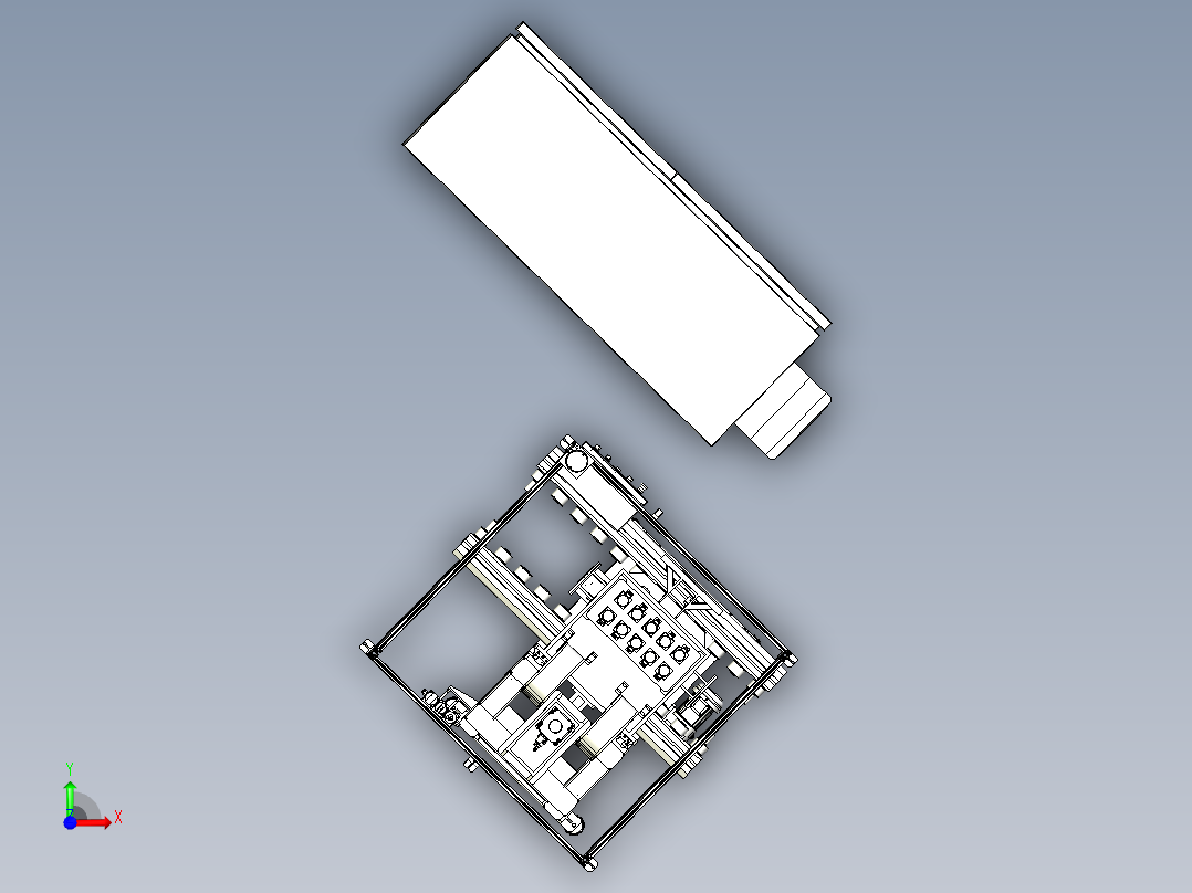 缸盖螺栓拧紧机3D模型前视图