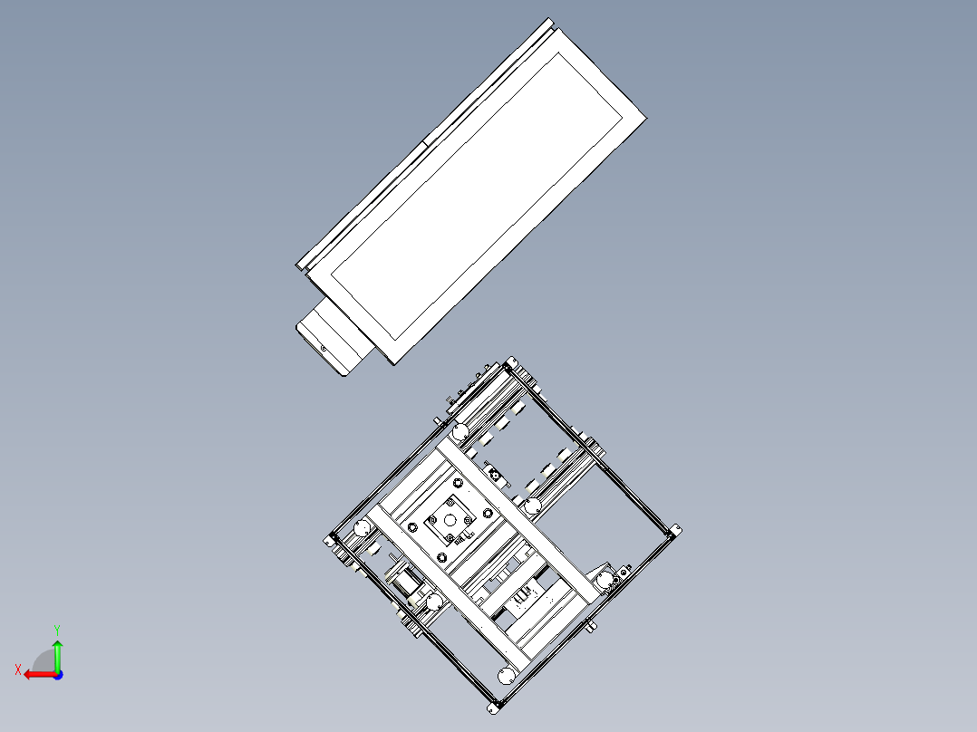 缸盖螺栓拧紧机3D模型后视图