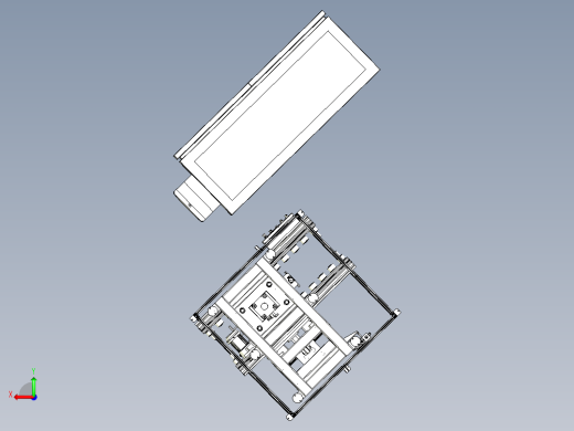 缸盖螺栓拧紧机3D模型后视缩略图
