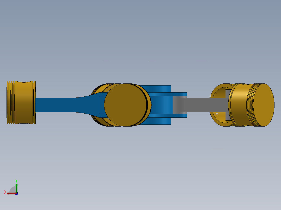 活塞总成后视图