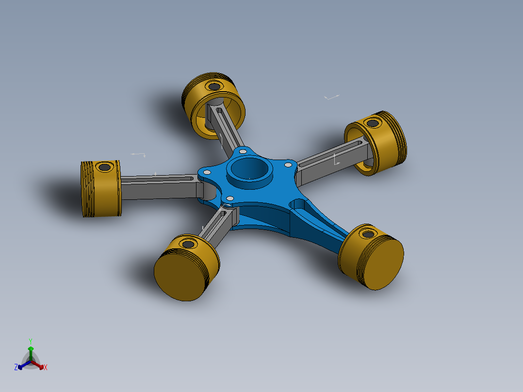 活塞总成正等轴测图