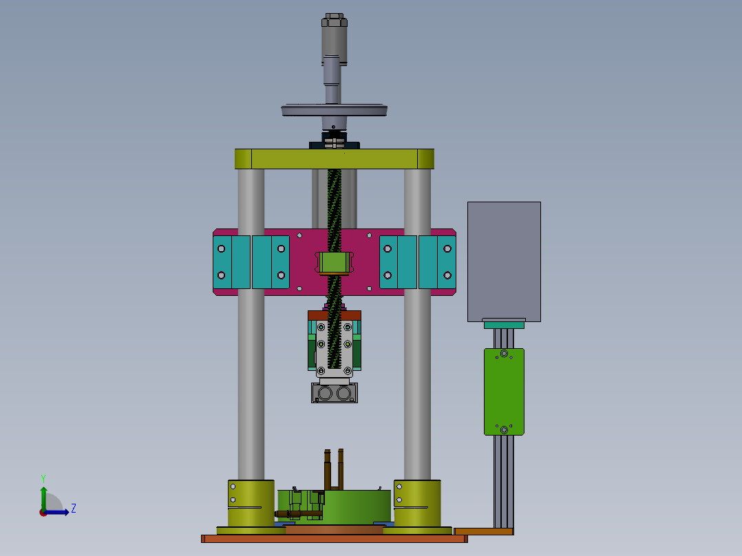 通用波纹管压装机左视图