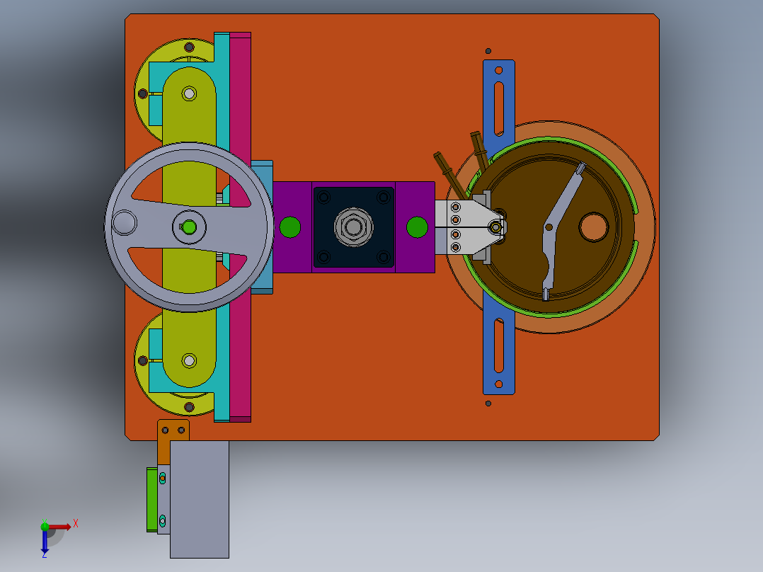 通用波纹管压装机俯视图
