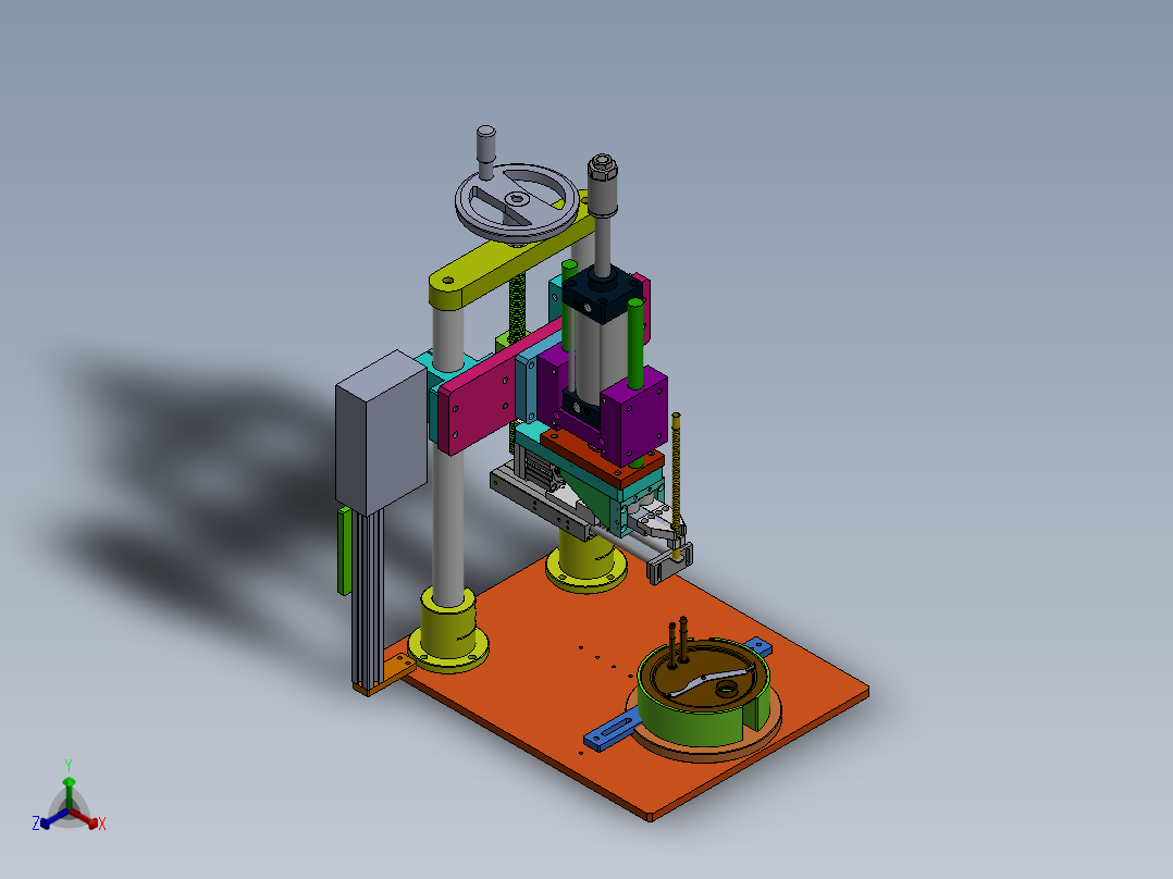 通用波纹管压装机正等轴测图