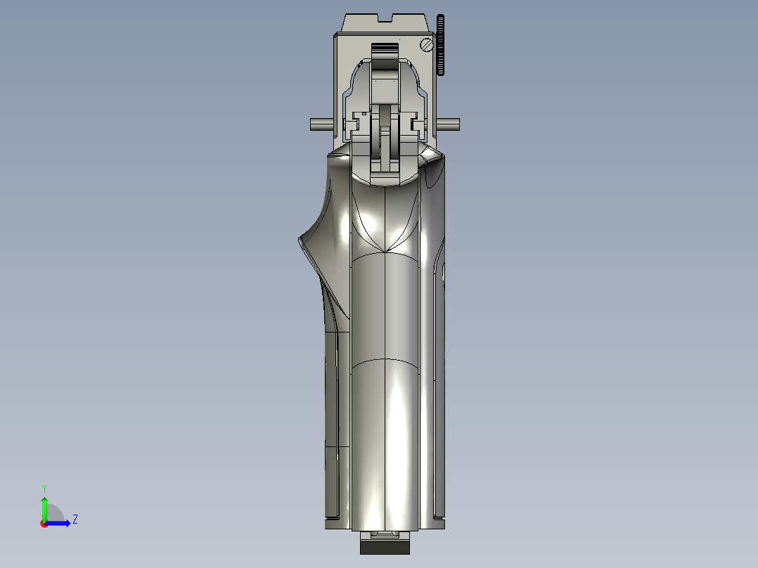 手枪左轮冲锋枪老式狙击步枪设计3D图纸margolin-mcm-vostok-22lr-ca-1960 STP IGS左视图