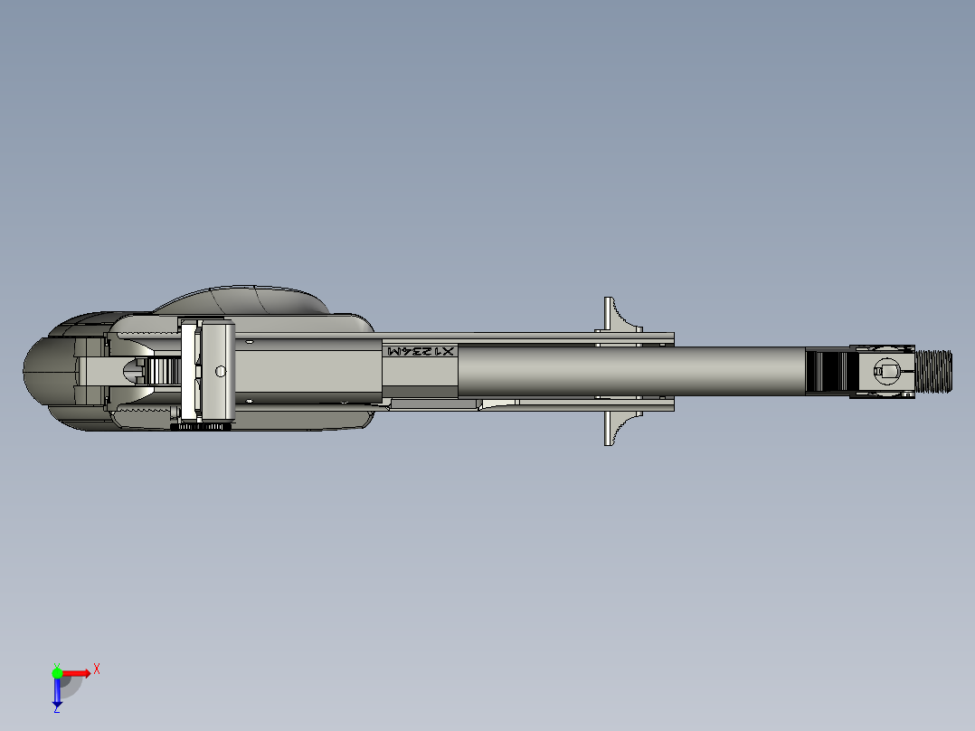手枪左轮冲锋枪老式狙击步枪设计3D图纸margolin-mcm-vostok-22lr-ca-1960 STP IGS俯视图