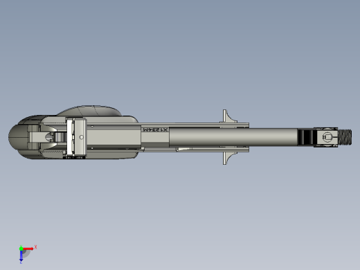 手枪左轮冲锋枪老式狙击步枪设计3D图纸margolin-mcm-vostok-22lr-ca-1960 STP IGS俯视缩略图