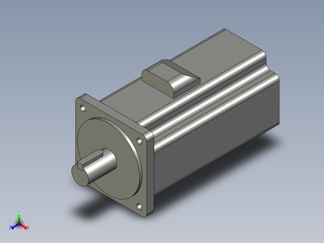 MSMF082L1V2M伺服电机正等轴测图