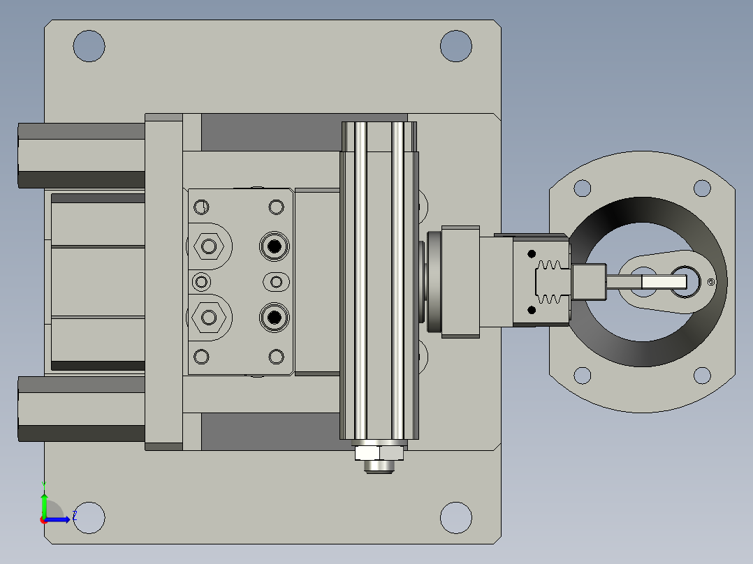 不锈钢拉环自动压装生产线设计-Lever翻转组件-00左视图