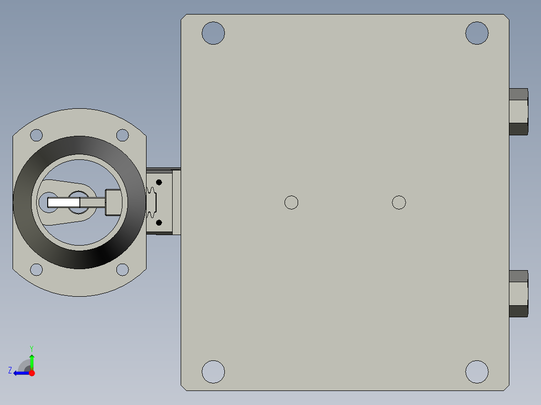 不锈钢拉环自动压装生产线设计-Lever翻转组件-00右视图