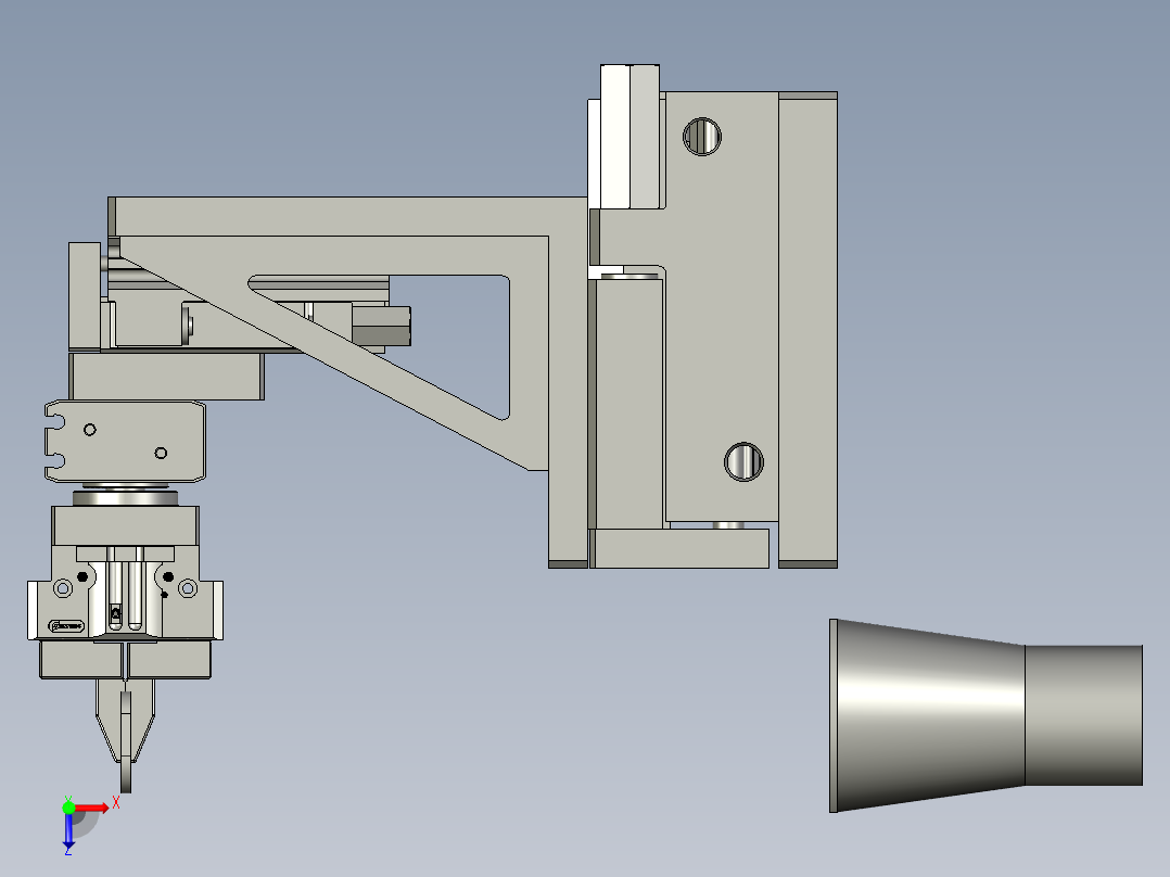 不锈钢拉环自动压装生产线设计-Lever翻转组件-00俯视图