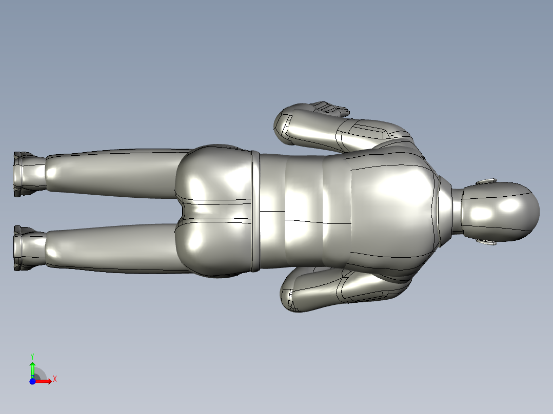 BLX人坐立OM前视图