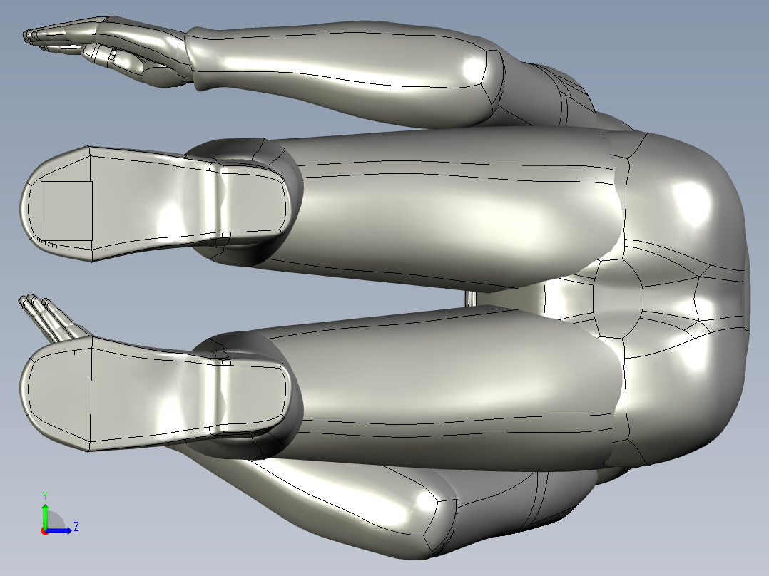 BLX人坐立OM左视图