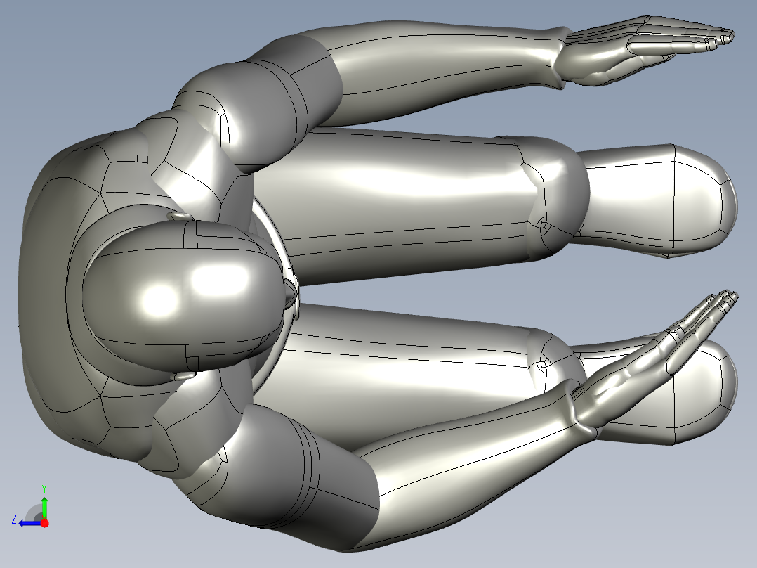 BLX人坐立OM右视图
