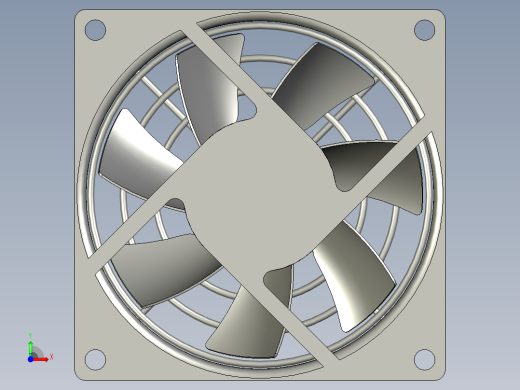 8025FXDS尺寸80x80x25-24V带铁丝护盖前视缩略图