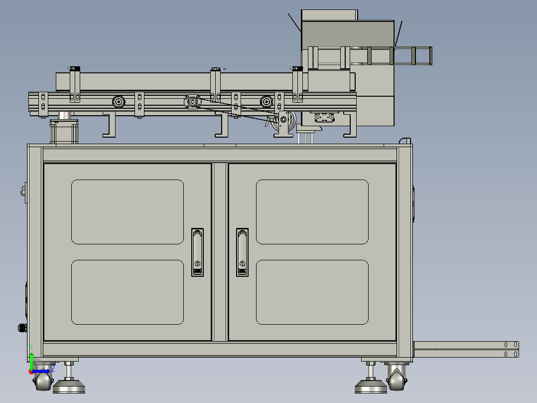 YLU055-001-机架移动模组左视图