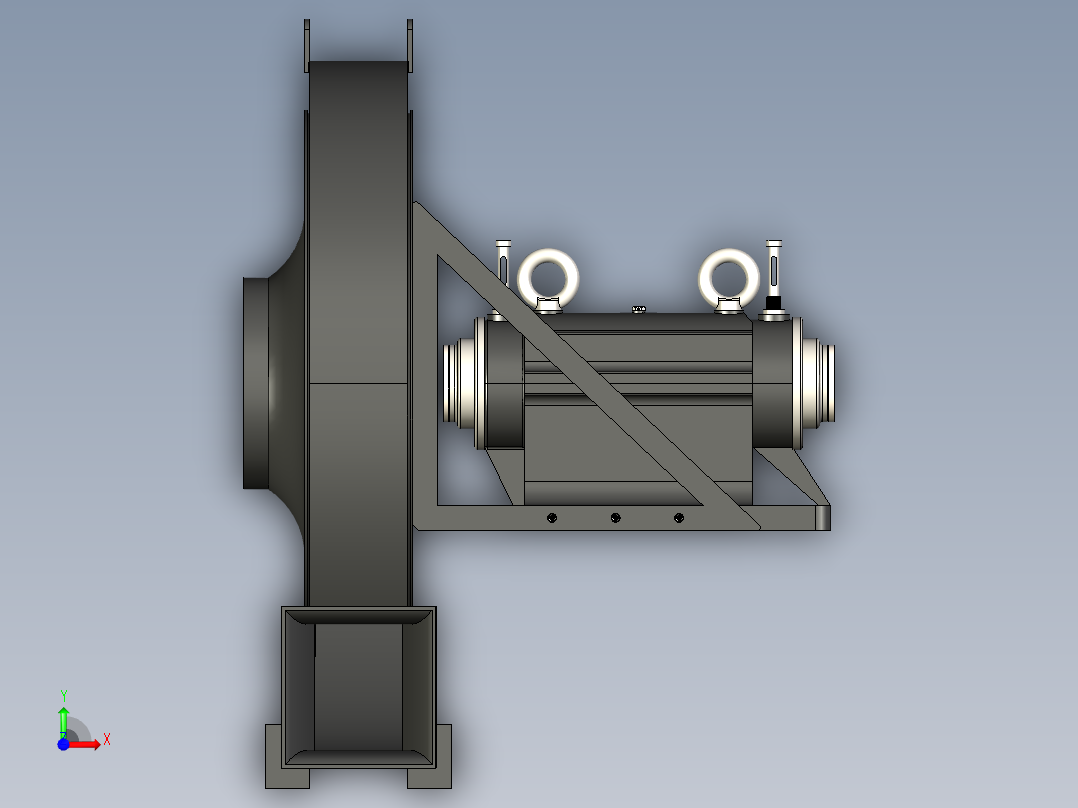 风机驱动桥前视图