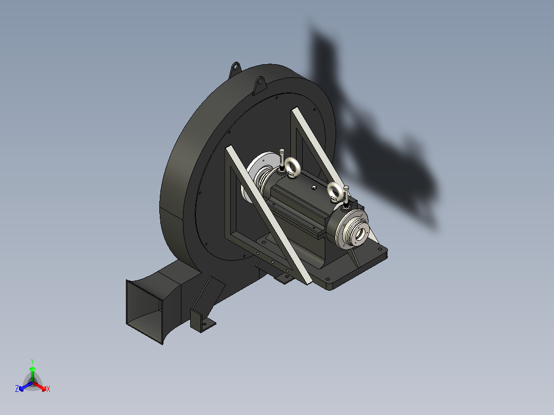 风机驱动桥正等轴测图