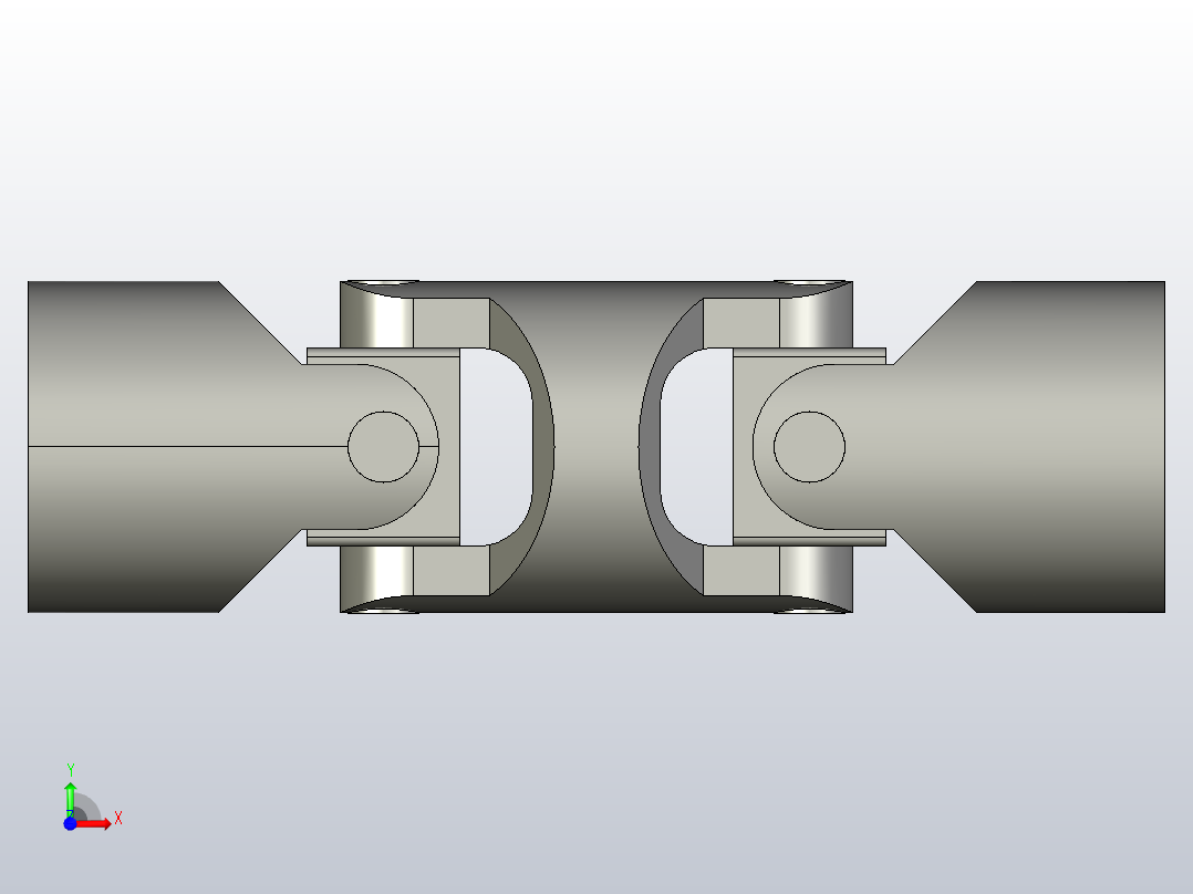 DIN 808-DG-B 带摩擦轴承的万向节[DIN_808-28-B14-96-DG]前视图