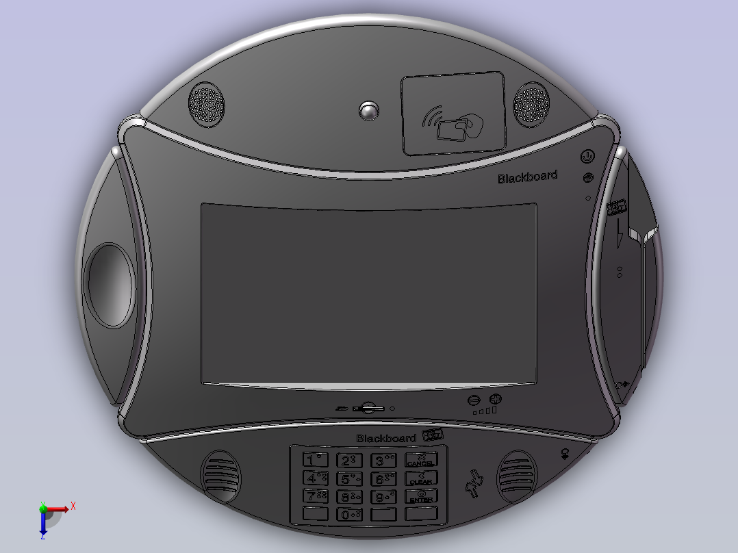 多功能型（POS）刷卡机设计模型--148388-30俯视图