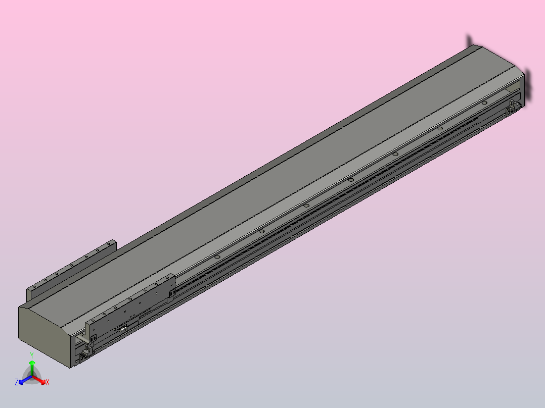 直驱直线电机轴TPA-LNP-140D-P12-L900-C-1-3-C-10-N3(磁栅尺)正等轴测图