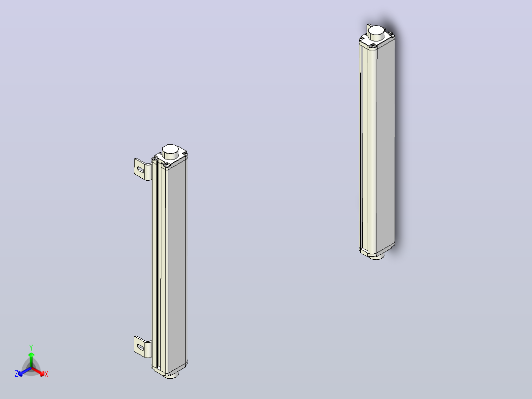 XTN1820（总高：430mm）安全光栅正等轴测图