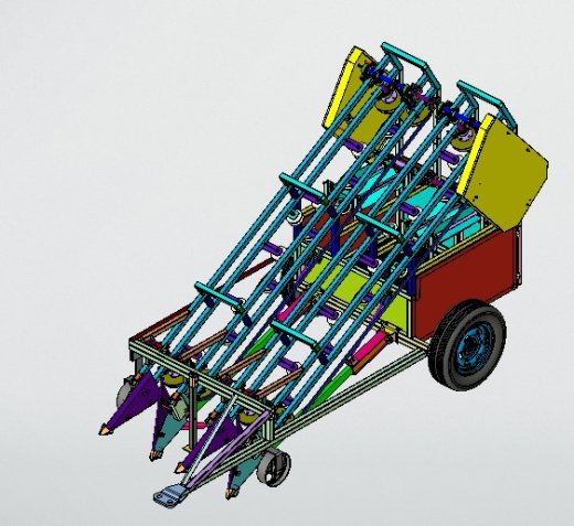 农业收获机3D数模图纸 CREO设计缩略图