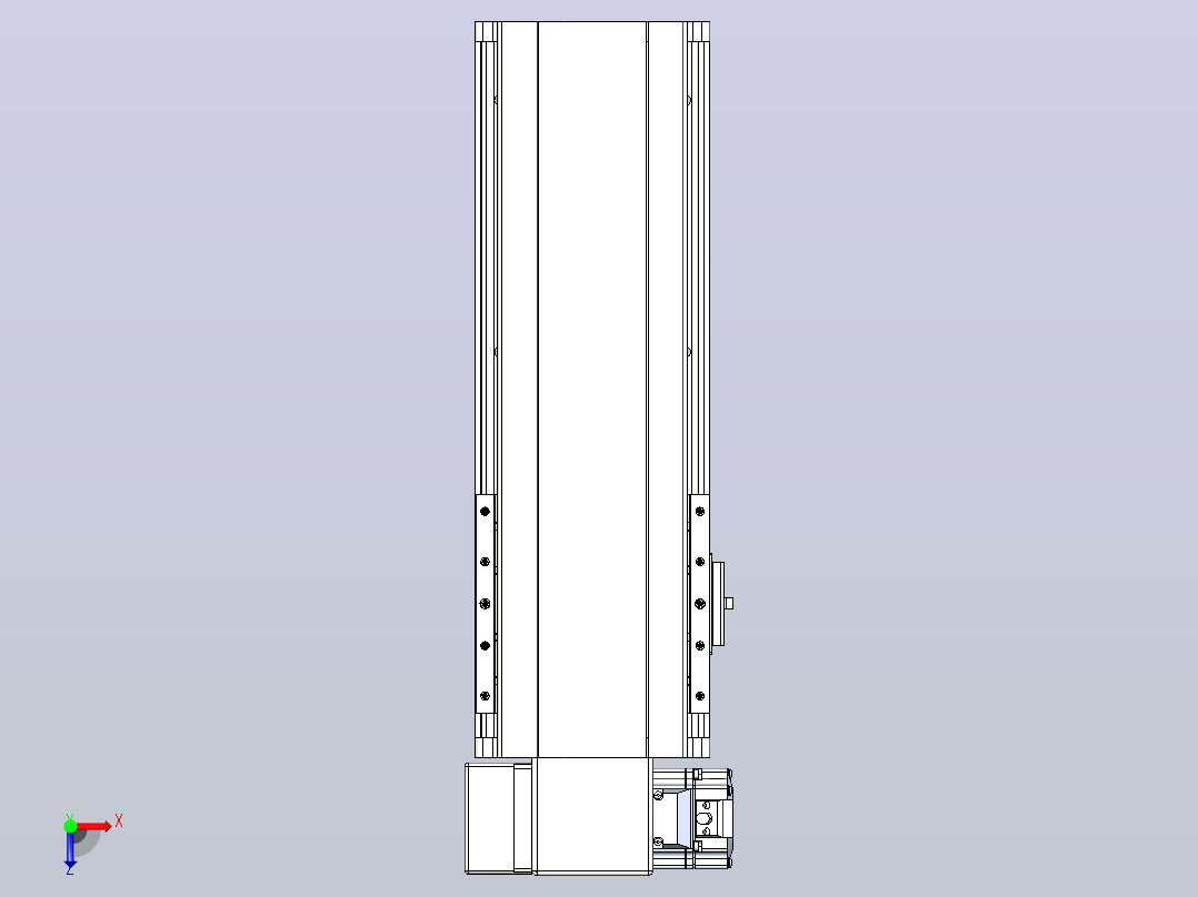 皮带直线轴半封闭可选导轨TPA-HNB-140D-120-L200-LP-Y-P40-N3俯视图