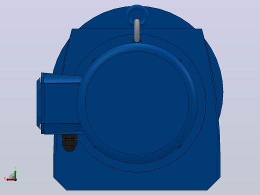 RF77法兰轴伸式安装斜齿轮减速机RF77-Y0.75-4P-80-M1-0°-Φ250后视缩略图