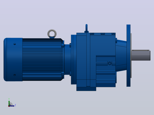 RF77法兰轴伸式安装斜齿轮减速机RF77-Y0.75-4P-80-M1-0°-Φ250左视缩略图