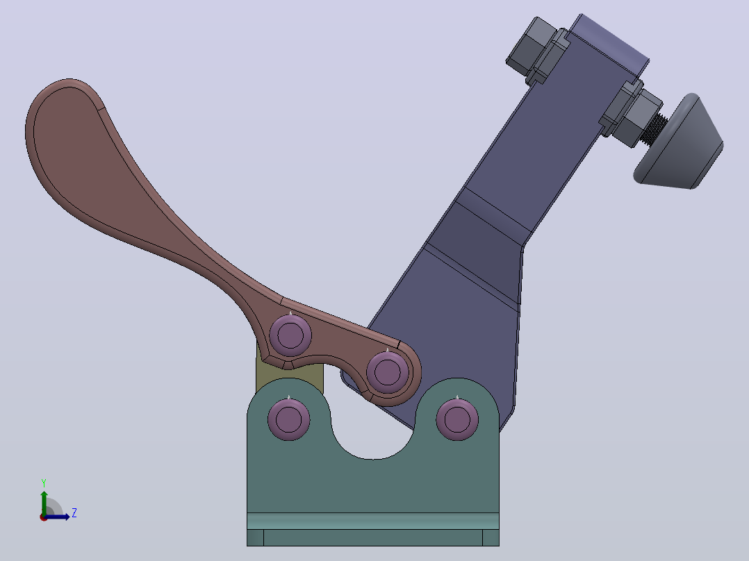翻转夹 – M4 安装孔左视图