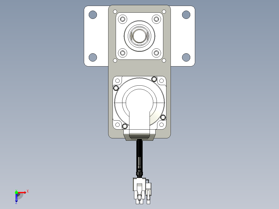 轻载电动缸TPA-ESR40-1210C-L550-MR-FB-W-P40-C3俯视图