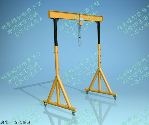 龙门起重机1吨-3 STP STL缩略图