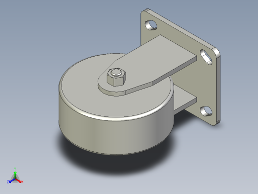 重载型耐高温脚轮[TEH01-50-0]正等轴测缩略图