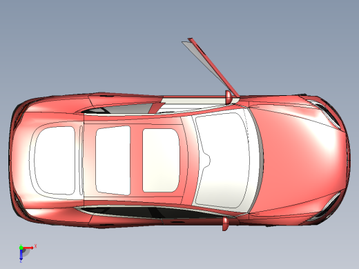 特斯拉汽车模型-model3俯视缩略图